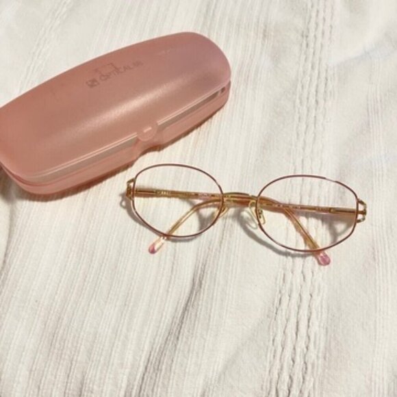 Vintage Pink and Gold Glasses - Picture 1 of 10